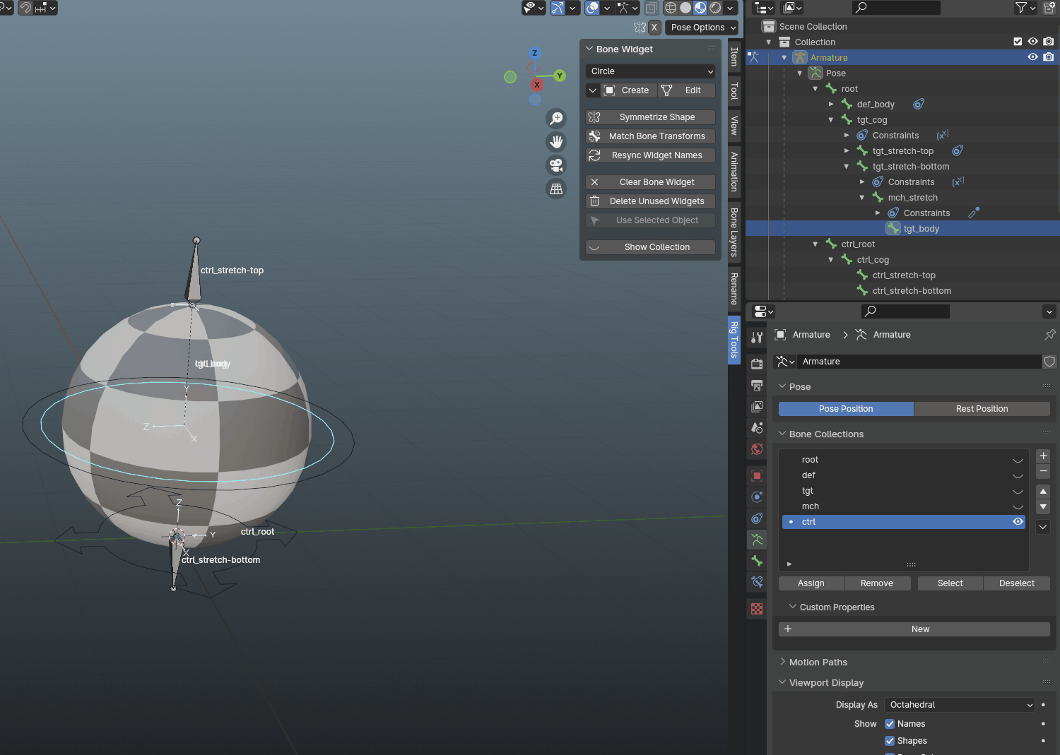 Creating cog and rotation controls
