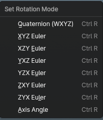 Selecting a rotation mode